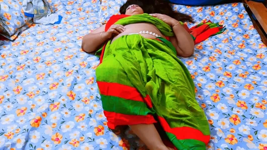 My sister-in-law looks great in a saree today.