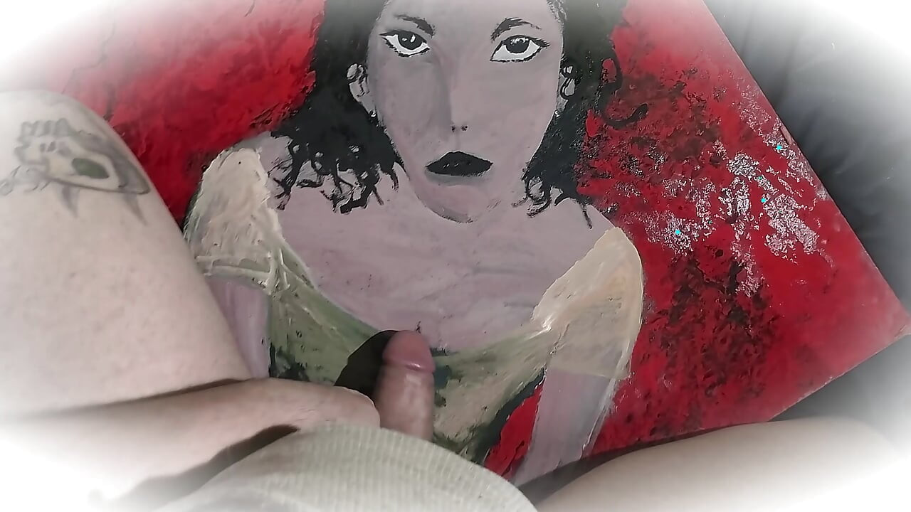 Fart - POV Masturbation - Cum - Masturbation with Hand Painted Women Portraits - Sexy Gentleman Number One - Solo - Big Penis