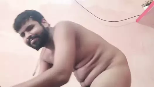 First body oiling and then hard fucking herself