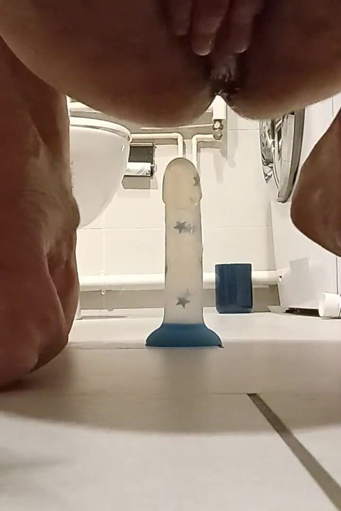 Straight Riding a Dildo and Showing off His Soles