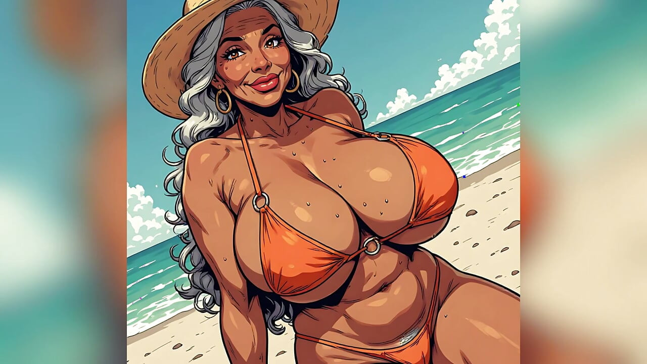 Bellissime donne da spiaggia arte comica