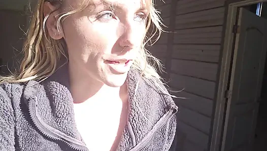 Petite Blonde Gets Massive Facial In Sex Swing