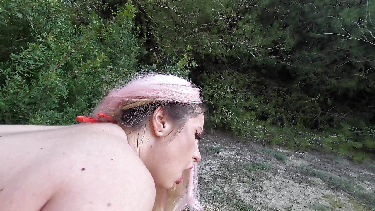 Hot and Curvy Babe Riding a Loaded Dick in the Woods