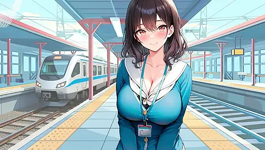 Spanish Hentai JOI - Naughty masturbates you on the Japanese train.