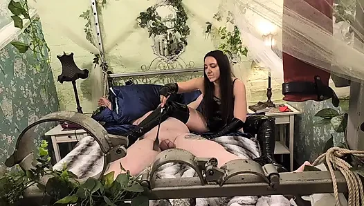 Flogging My Bound Slave And Spanking His Penis
