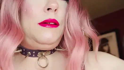 Miss Tina Snua Dressed In Pink Smokes A Richmond Superking Cigarette With Lots Of Dangling - OMI OME Snap Inhales Smoke Rings