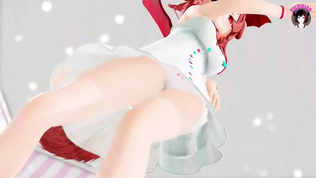 Inugami - Vtuber Sexy Teen Dancing + Gradual Undressing (3D HENTAI)