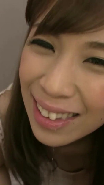 Emotional moment from "JAPANESE HORNY GIRL SUCKS COCK THEN RIDES IT CREAMPIE"