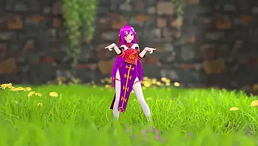 Chińska dziewczyna model 22 rozbierz taniec hentai mmd 3D fioletowy kolor włosów Edit Smixix