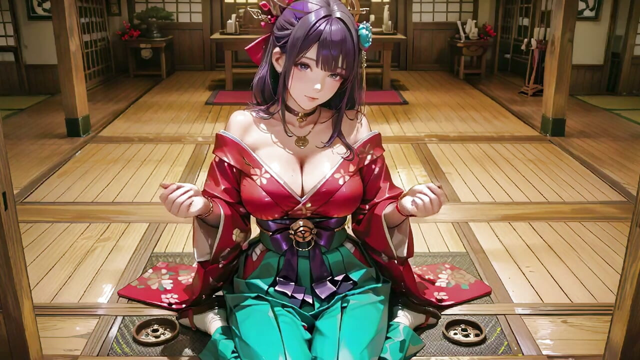 紫发和服少女的私密清晨！红绿撞色太他妈刺激了。