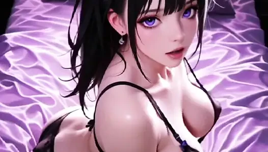 Hentai anime - Sitting on my friend's cock to feel his cock inside my ass