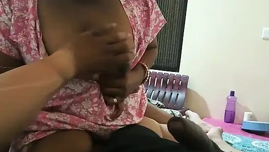 Schönes dorf, bengalisches bhabhi, heißer halsfick, blowjob und sperma im mund