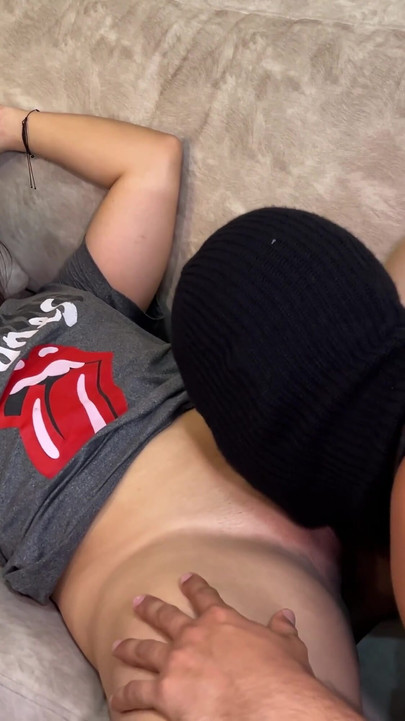 Thrilling moment from "My petite step sister fucks my boyfriend's cuckold in my parents' living room! Naty Delgado and"