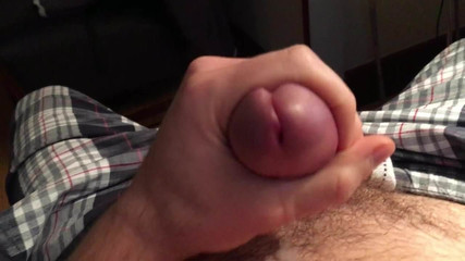 Cumshot with 7 spruts 2 hours of jerking big load close up