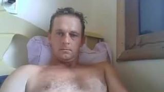 blond step dad flashes his cock