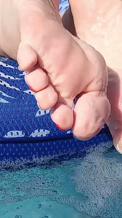 Sexy wet soles for you to jerk your cock too | Clip 1