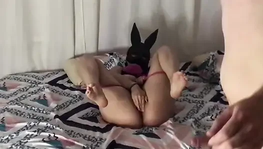 Stepfather impregnates his stepdaughter in a missionary position, opens her legs and ends up ejaculating inside her