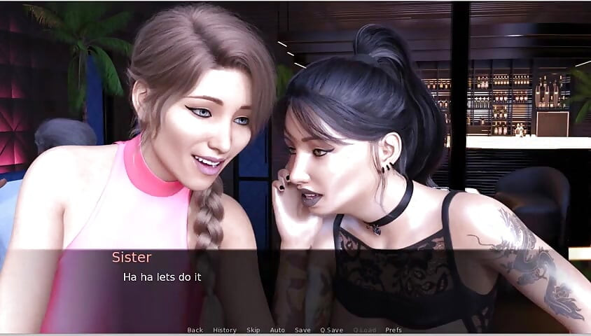 Grandpa's Visit -gameplay - Roleplay - Oldman Fucks Two Teens After Party and Fills Their Ass with Cum