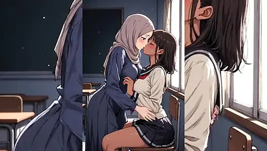 Мусульманские крошки в хиджабе соблазняют и тверкают соло - лучшее соблазнительное шлепанье, подпрыгивание и хиджаб, часть 1