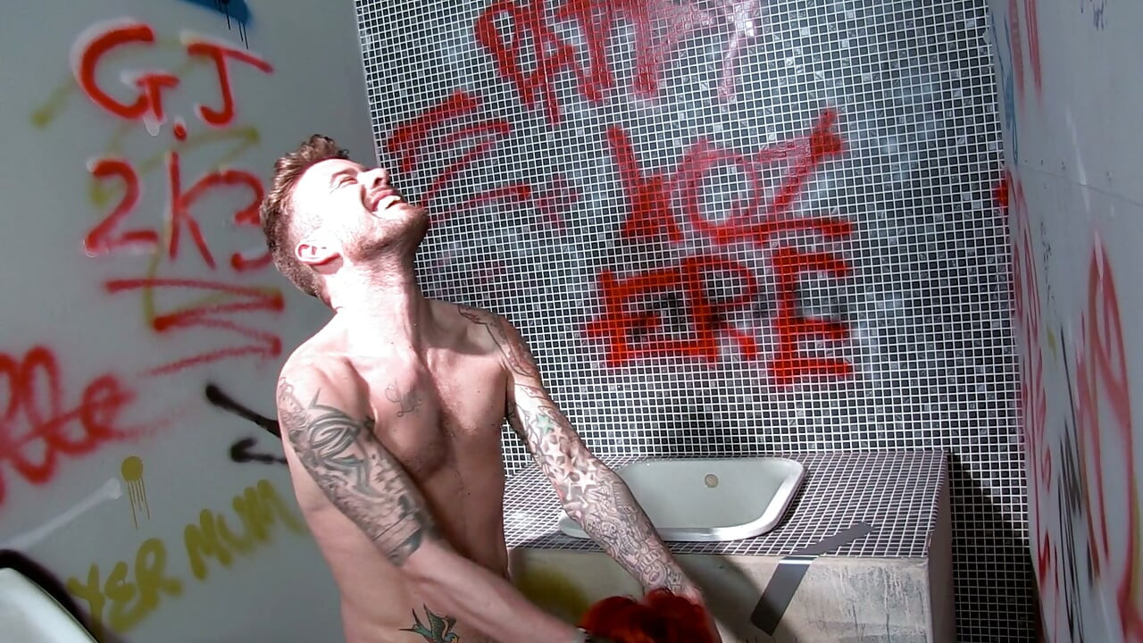 Busty redhead babe gets pounded hard by his big cock in the bathroom