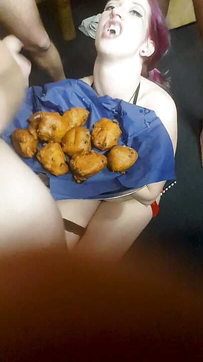 Dutch teen celebrates Newyear with Cum and Dutch Food Snacks