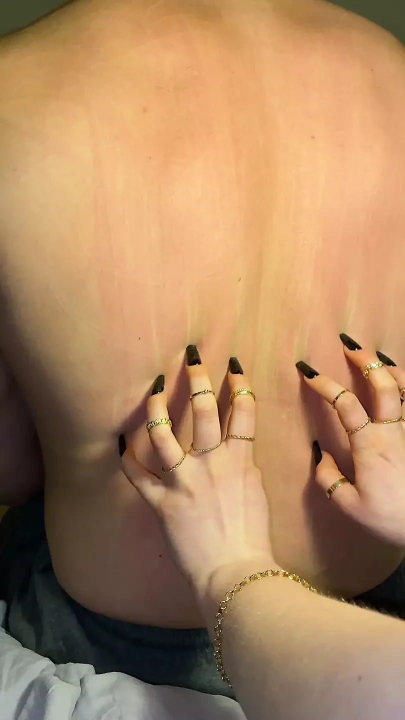 Long Black Nails Scratching Slaves Back I MyNastyFantasy