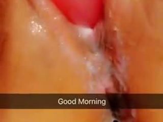 Creamy pussy play in the morning