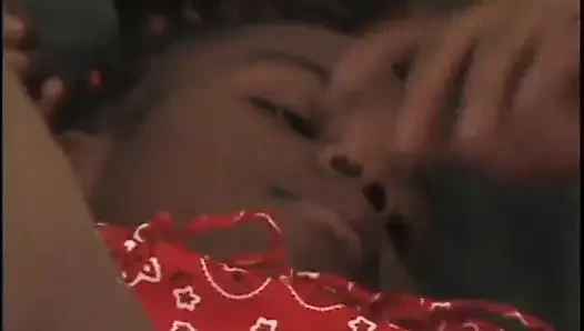 Black babe enjoys her tight cunt banged hard in the bedroom
