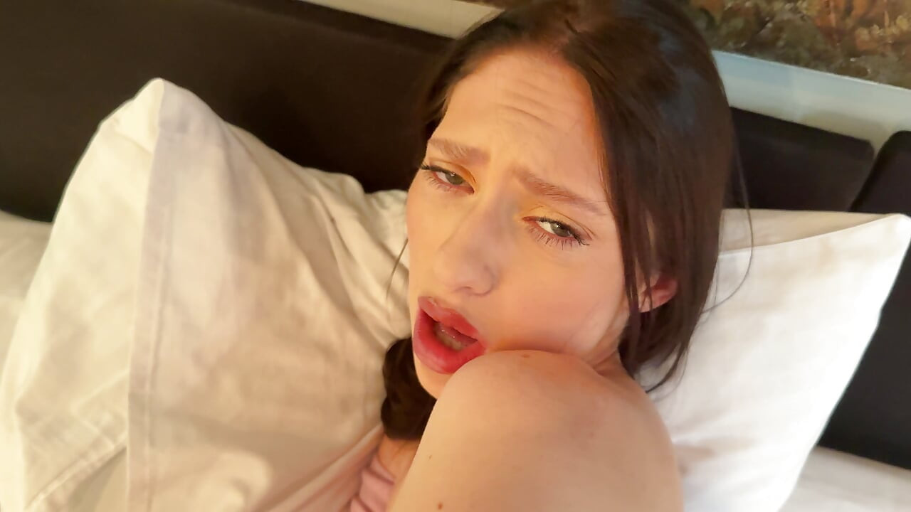 Hot stepsister caught me watching PORN with her, fucked her in a tight pussy