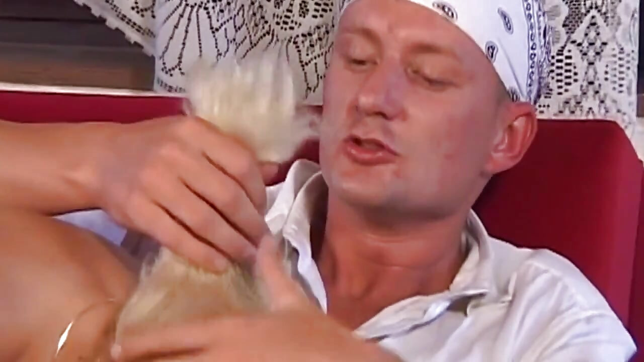 Curvy Blonde MILF Sucks Older Man While Toyed Deep