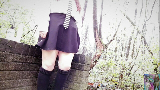 Schoolgirl Skips Class To Play In The Woods 4K