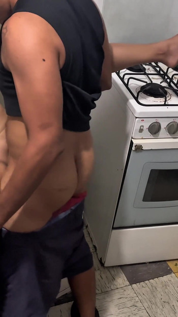 I fuck very hard with my neighbor in the kitchen!!  It hurts daddy!! | Clip 2