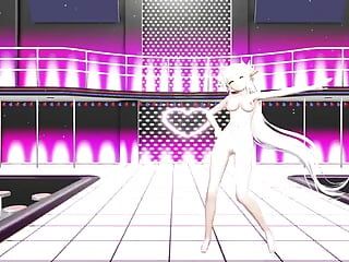 Kiyohime хентай танец Fate с гранд-заказом MMD 3D - белый цвет волос, правка Smixix