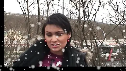 Old Man Fucks a MILF Outdoors and Cums in the Mouth of a Young Girl