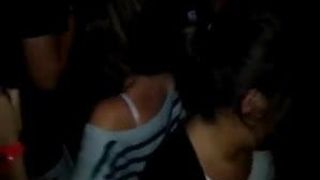 French Bi Girls Making Out In a Spanish Club