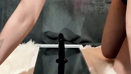 Floor Mirror Self-fuck - Insane Pussy Ass Reflection