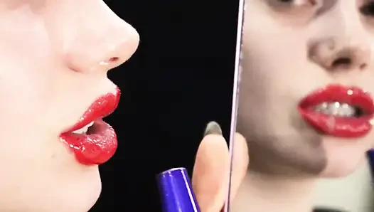 Smoking compilation & lipstick & lip fetish!