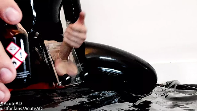 CBT ballbusting twink in rubber