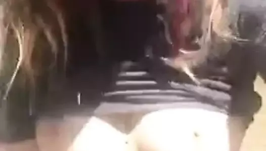 Rhasta girl fingering pussy outside selfie for bf