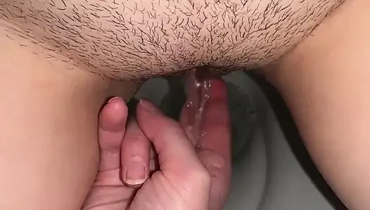 Selection Russian Girl Pees in the Toilet Wet Pussy with Smegma and Dirty Talk