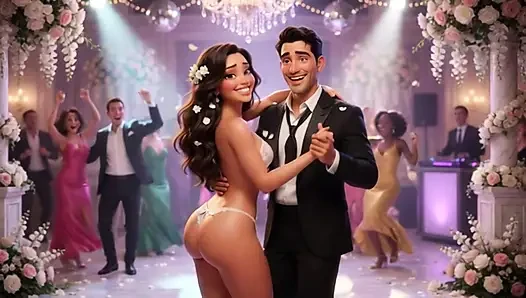 Cuckold Husband Lets All Guests Touch His Bride on All Fours at Wedding Reception (AI generated)