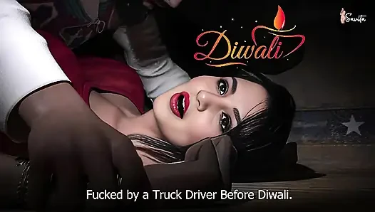Desi Bhabhi Got Fucked by Truck Driver Before Diwali