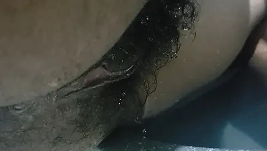 Hot Wife Big Pussy Standing Up On Water, Homemade Sex & Hairy Pussy Close up Carrying