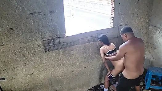 I Caught the Balled on the Terrace 100% Anal