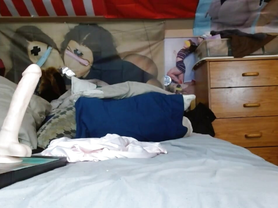 fat sissy Cosmicjones88 fucks fat ass with dildo oink oink