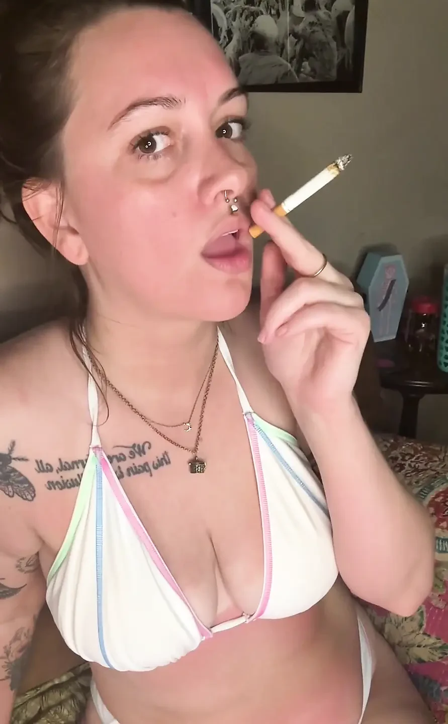 Chery Trees Smoking in a Bikini