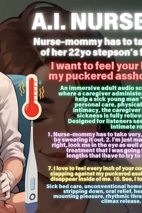 Ai Step-mommy Nurse Femdom Audio Caption Asmr: I Have to Take Good Care of My Baby-boy's Fever by Sweating It Out
