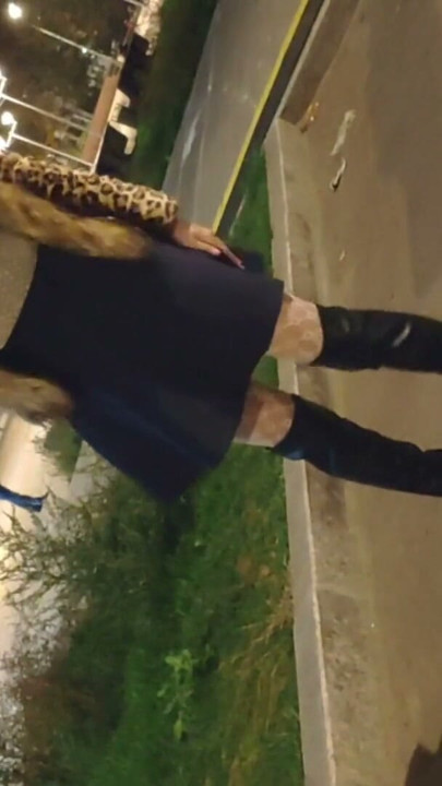 Sexy Little Ponnyboy sissy walking in shop and outside | Clip 1