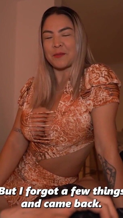 My busty stepmother catches me touching myself in her room! | Clip 1