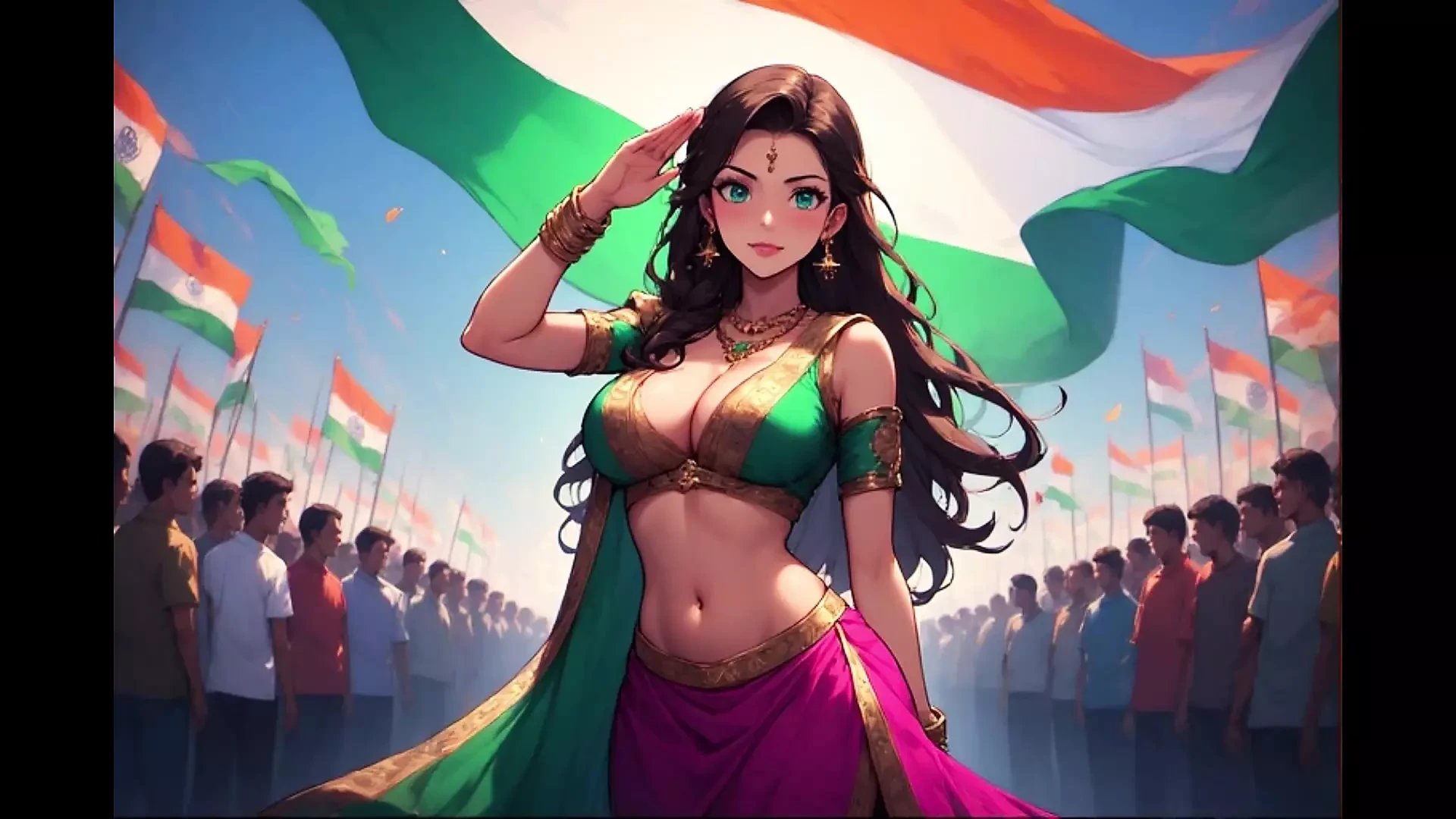 Feliz día de la independencia video especial, generado ai, estilo anime. Shalini_ki_diary